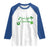 St. Patrick's Day Raglan Shirt Good Luck And Good Vibes Shamrock Coquette Bow