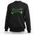 St. Patrick's Day Sweatshirt Good Luck And Good Vibes Shamrock Coquette Bow