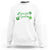 St. Patrick's Day Sweatshirt Good Luck And Good Vibes Shamrock Coquette Bow