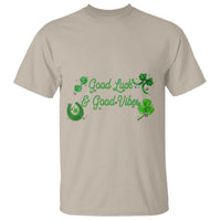 St. Patrick's Day T Shirt Good Luck And Good Vibes Shamrock Coquette Bow