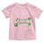 St. Patrick's Day Toddler T Shirt Good Luck And Good Vibes Shamrock Coquette Bow