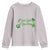 St. Patrick's Day Youth Sweatshirt Good Luck And Good Vibes Shamrock Coquette Bow