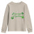 St. Patrick's Day Youth Sweatshirt Good Luck And Good Vibes Shamrock Coquette Bow