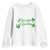 St. Patrick's Day Youth Sweatshirt Good Luck And Good Vibes Shamrock Coquette Bow