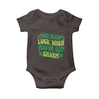 Funny St. Patrick's Day Baby Onesie Who Needs Luck When You're Got Charm