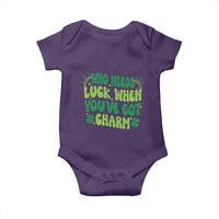 Funny St. Patrick's Day Baby Onesie Who Needs Luck When You're Got Charm