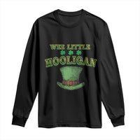 Funny St. Patrick's Day Long Sleeve Shirt Wee Little Hooligan Shamrock Leprechaun Hat
