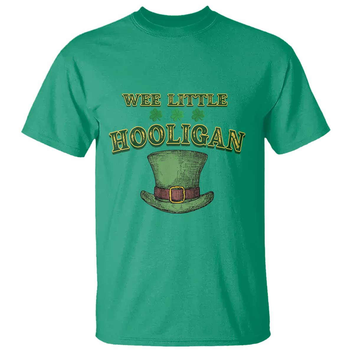 Funny St. Patrick's Day T Shirt Wee Little Hooligan Shamrock Leprechaun Hat