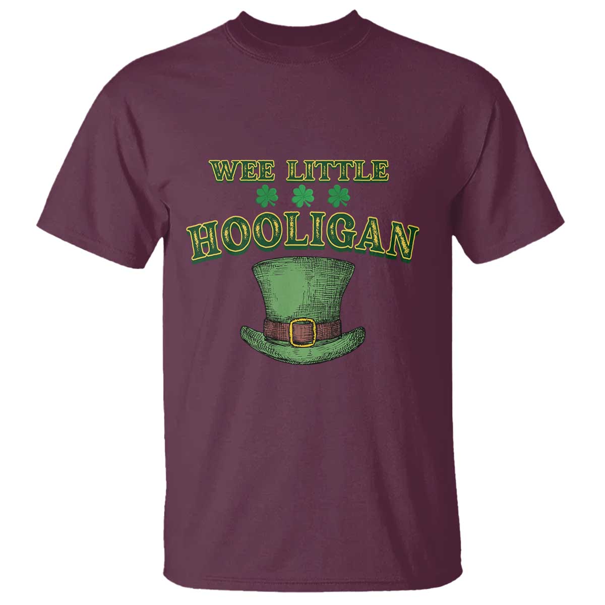 Funny St. Patrick's Day T Shirt Wee Little Hooligan Shamrock Leprechaun Hat