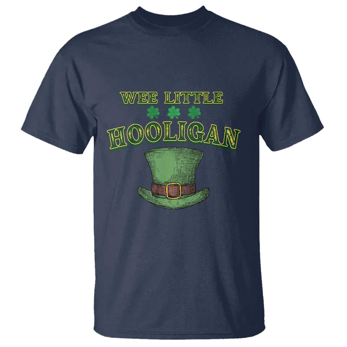 Funny St. Patrick's Day T Shirt Wee Little Hooligan Shamrock Leprechaun Hat