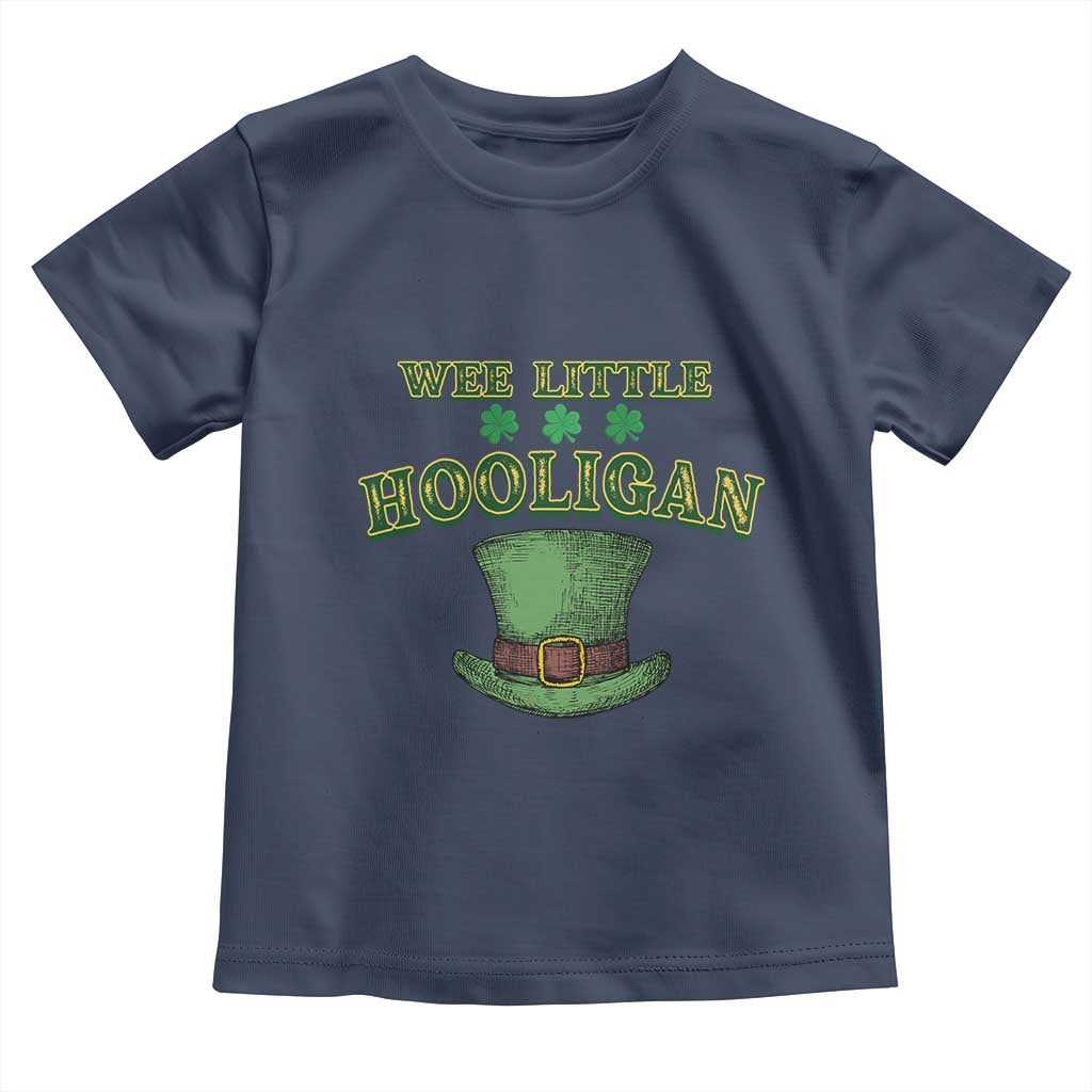 Funny St. Patrick's Day Toddler T Shirt Wee Little Hooligan Shamrock Leprechaun Hat