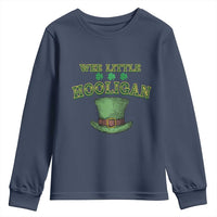 Funny St. Patrick's Day Youth Sweatshirt Wee Little Hooligan Shamrock Leprechaun Hat