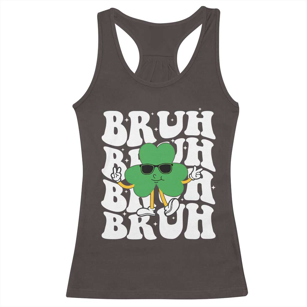 Funny St. Patrick's Day Bruh Racerback Tank Top