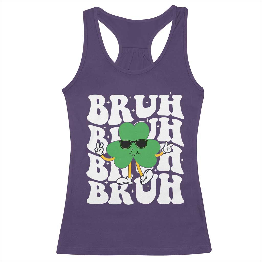Funny St. Patrick's Day Bruh Racerback Tank Top