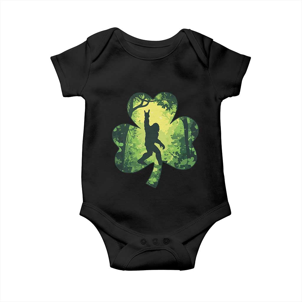 Funny St. Patrick's Day Bigfoot Baby Onesie Sasquatch Shamrock Irish