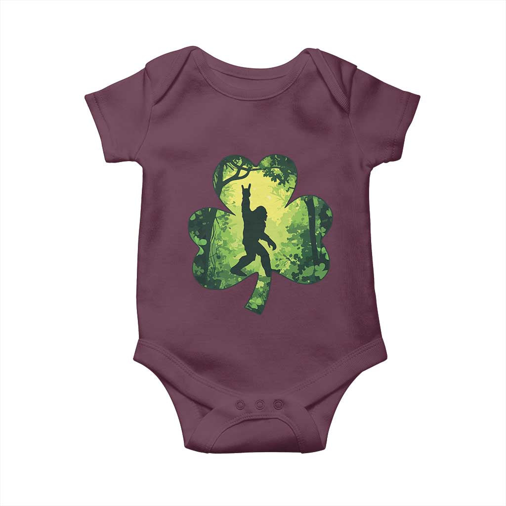 Funny St. Patrick's Day Bigfoot Baby Onesie Sasquatch Shamrock Irish