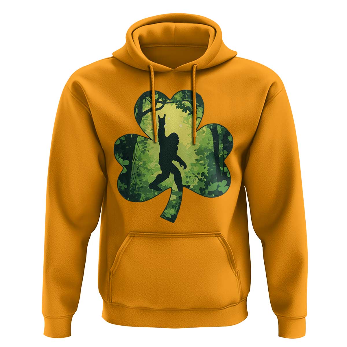 Funny St. Patrick's Day Bigfoot Hoodie Sasquatch Shamrock Irish