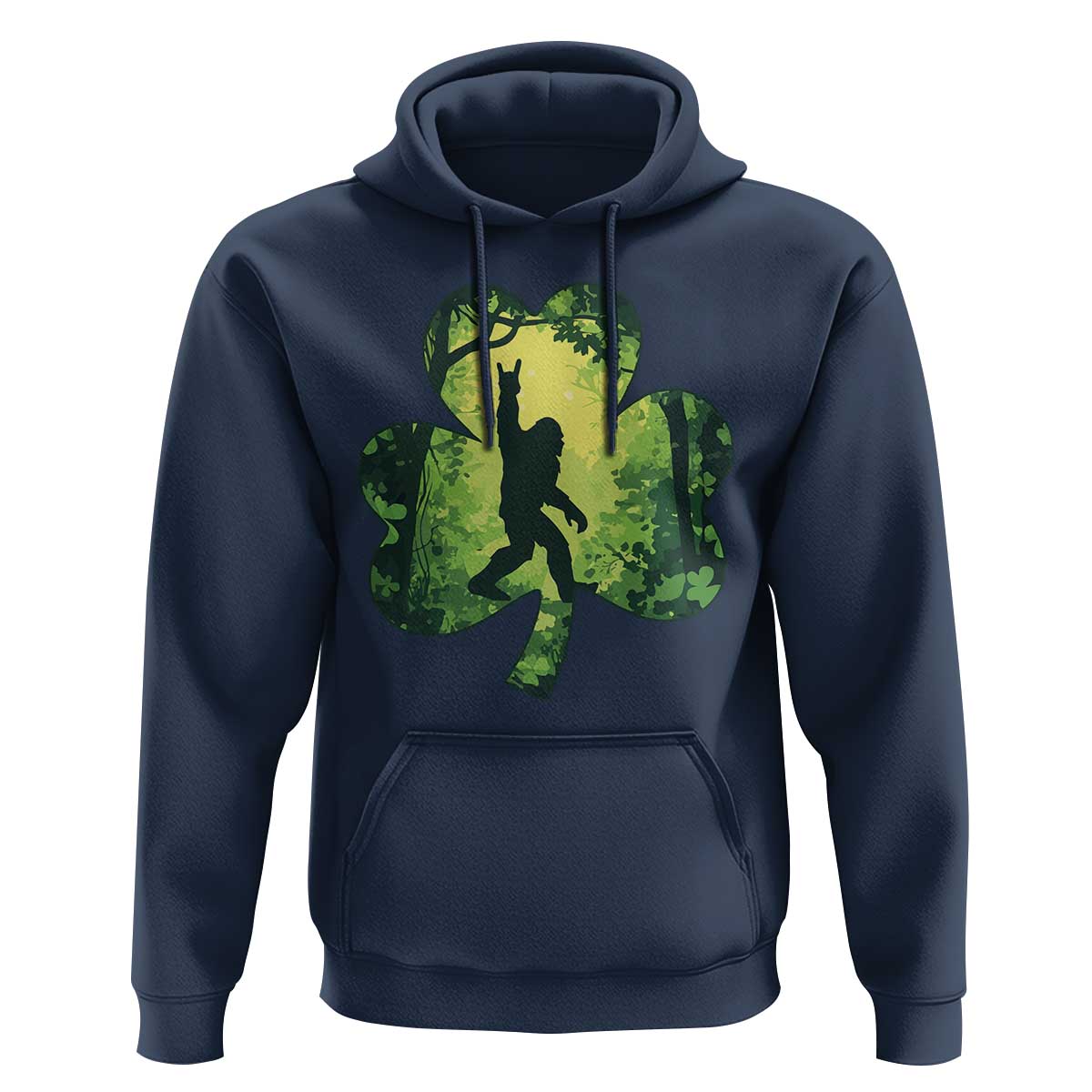 Funny St. Patrick's Day Bigfoot Hoodie Sasquatch Shamrock Irish