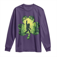 Funny St. Patrick's Day Bigfoot Long Sleeve Shirt Sasquatch Shamrock Irish