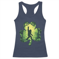 Funny St. Patrick's Day Bigfoot Racerback Tank Top Sasquatch Shamrock Irish