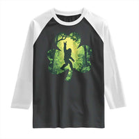 Funny St. Patrick's Day Bigfoot Raglan Shirt Sasquatch Shamrock Irish