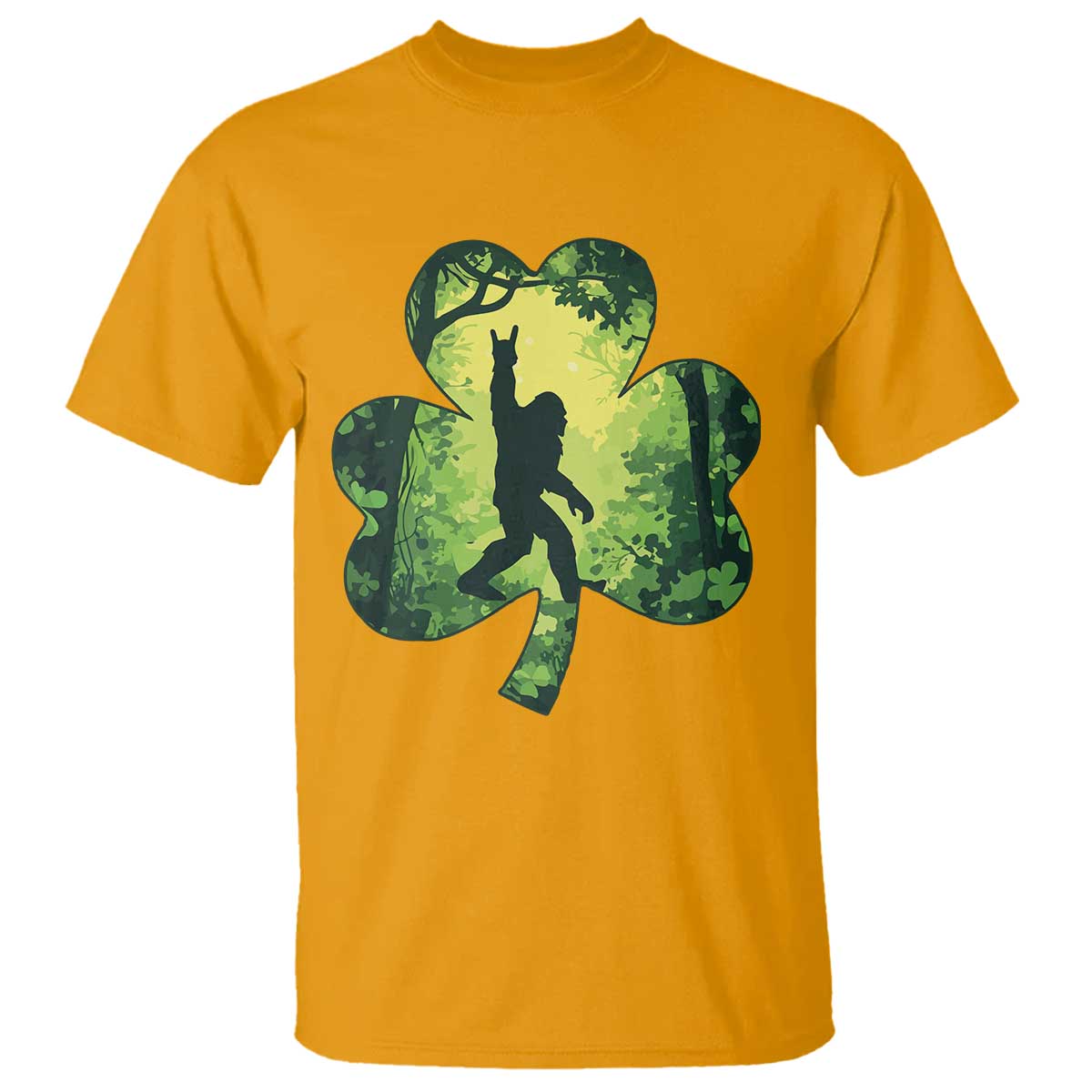 Funny St. Patrick's Day Bigfoot T Shirt Sasquatch Shamrock Irish