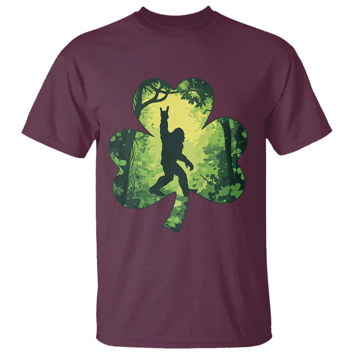 Funny St. Patrick's Day Bigfoot T Shirt Sasquatch Shamrock Irish