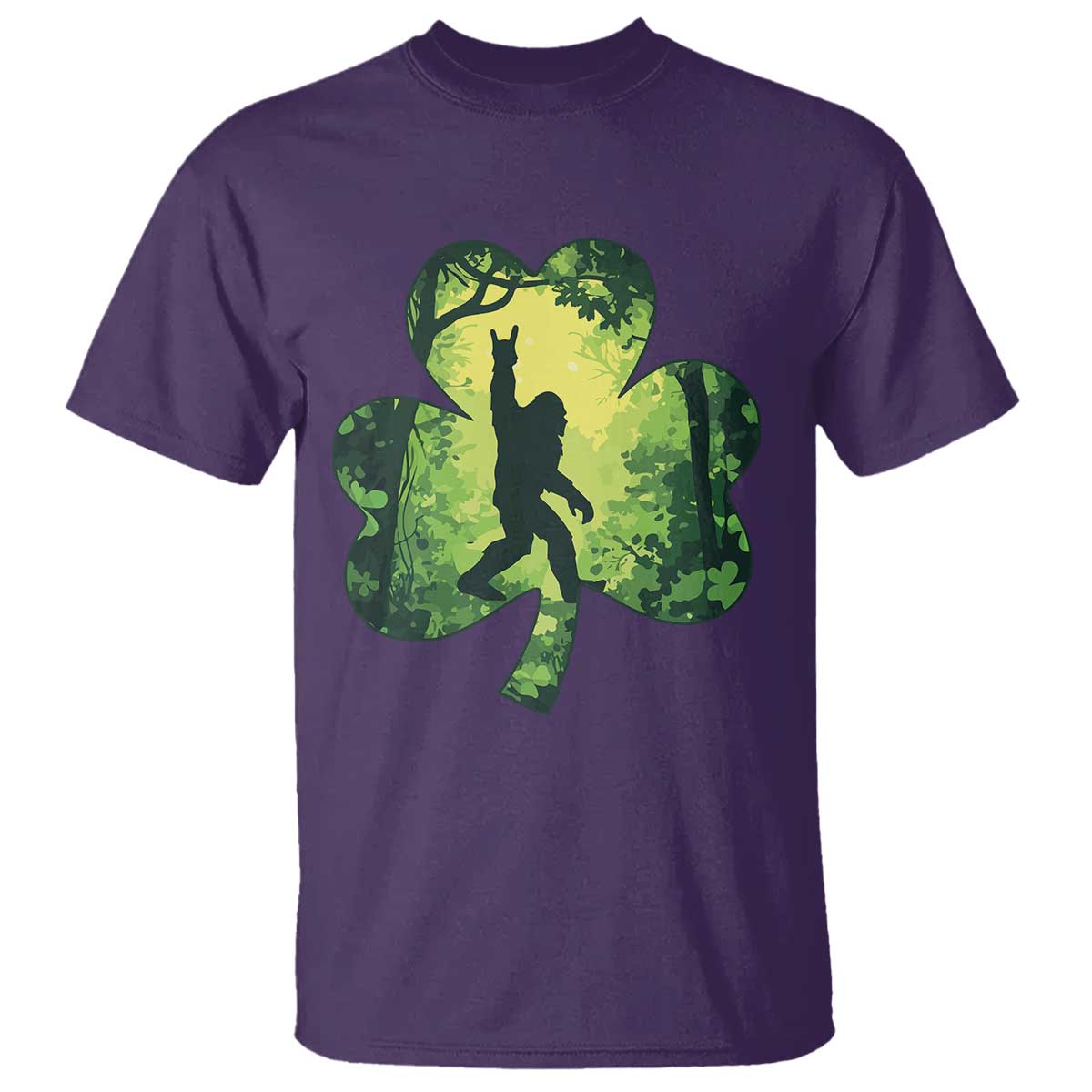 Funny St. Patrick's Day Bigfoot T Shirt Sasquatch Shamrock Irish