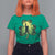 Funny St. Patrick's Day Bigfoot T Shirt For Women Sasquatch Shamrock Irish