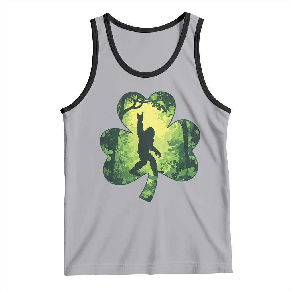 Funny St. Patrick's Day Bigfoot Tank Top Sasquatch Shamrock Irish