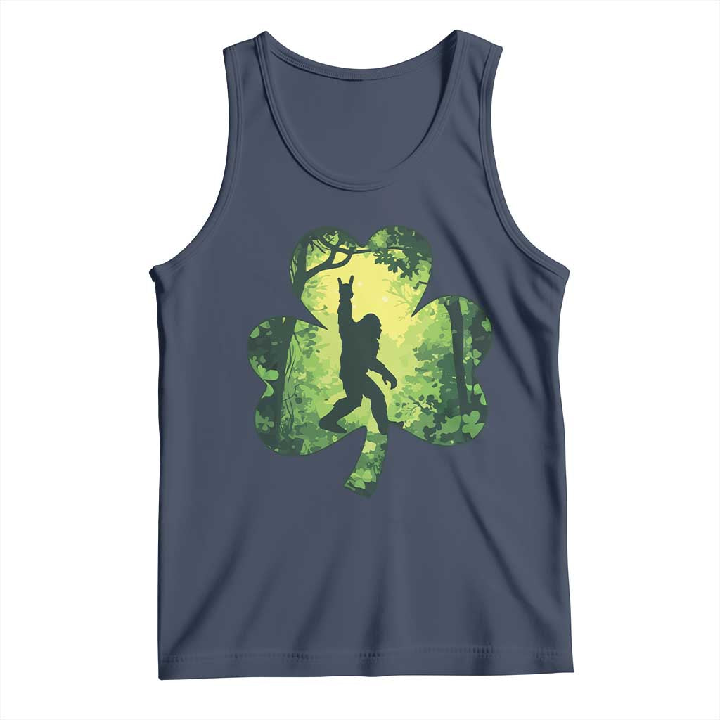 Funny St. Patrick's Day Bigfoot Tank Top Sasquatch Shamrock Irish