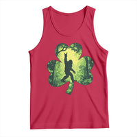 Funny St. Patrick's Day Bigfoot Tank Top Sasquatch Shamrock Irish