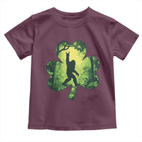 Funny St. Patrick's Day Bigfoot Toddler T Shirt Sasquatch Shamrock Irish