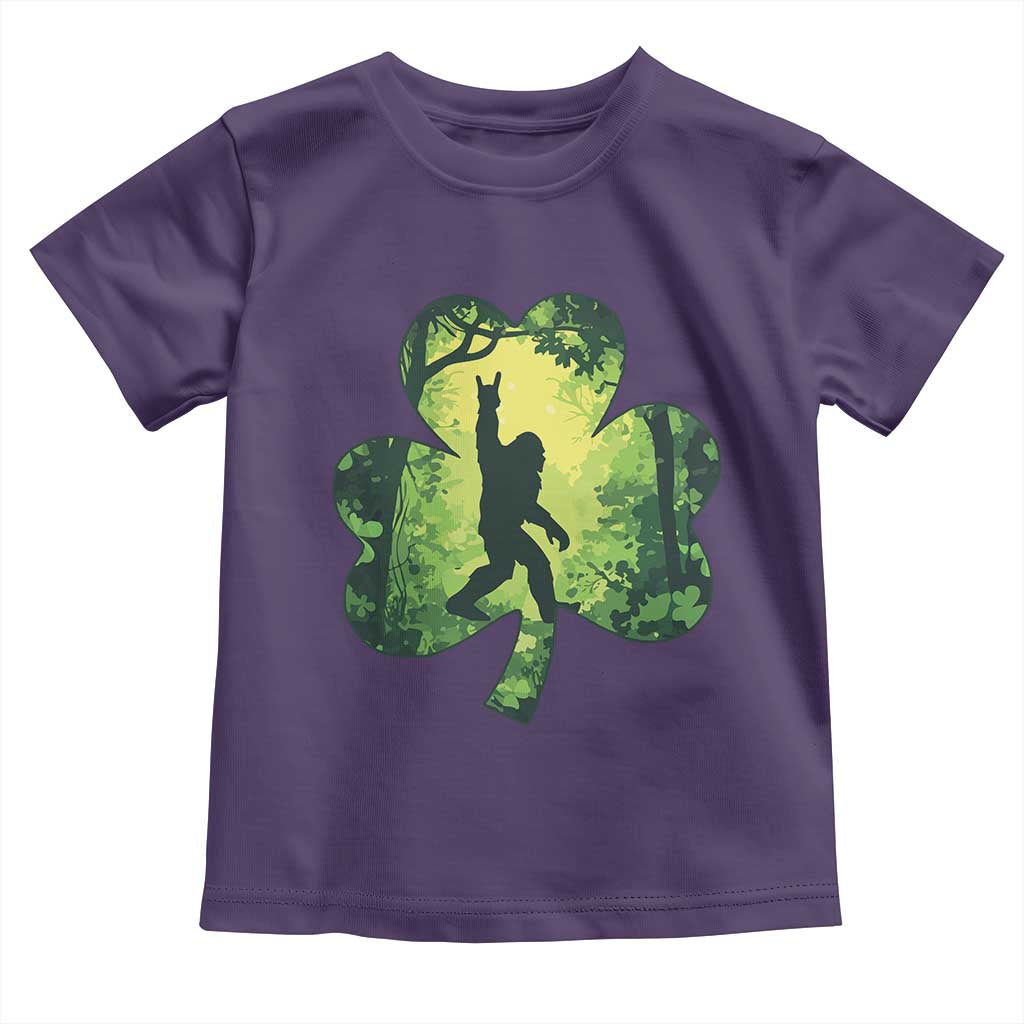 Funny St. Patrick's Day Bigfoot Toddler T Shirt Sasquatch Shamrock Irish