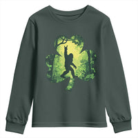 Funny St. Patrick's Day Bigfoot Youth Sweatshirt Sasquatch Shamrock Irish