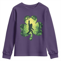 Funny St. Patrick's Day Bigfoot Youth Sweatshirt Sasquatch Shamrock Irish