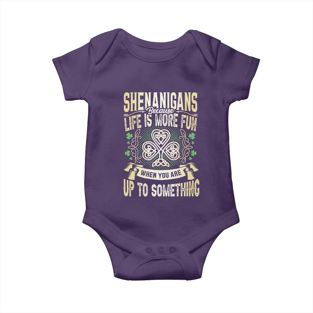 Funny St. Patrick's Day Baby Onesie Shenanigans Because Life Is More Fun When You Are Up To Something