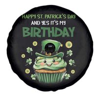Funny St. Patrick's Day And Birthday Spare Tire Cover Shamrock Cupcake Leprechaun
