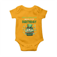 Funny St. Patrick's Day And Birthday Baby Onesie Shamrock Cupcake Leprechaun