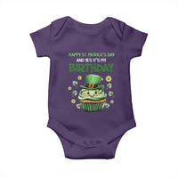 Funny St. Patrick's Day And Birthday Baby Onesie Shamrock Cupcake Leprechaun