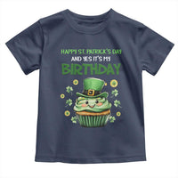 Funny St. Patrick's Day And Birthday Toddler T Shirt Shamrock Cupcake Leprechaun