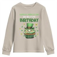 Funny St. Patrick's Day And Birthday Youth Sweatshirt Shamrock Cupcake Leprechaun