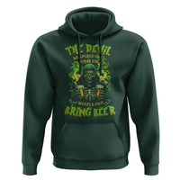 Funny Irish Beer Hoodie The Devil Whispered I'm Coming For You I Whisper Back Bring Beer