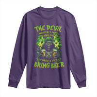 Funny Irish Beer Long Sleeve Shirt The Devil Whispered I'm Coming For You I Whisper Back Bring Beer