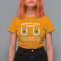 Funny St. Patrick's Day T Shirt For Women Touch My Lucky Charm