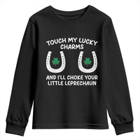 Funny St. Patrick's Day Youth Sweatshirt Touch My Lucky Charm