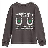 Funny St. Patrick's Day Youth Sweatshirt Touch My Lucky Charm