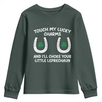 Funny St. Patrick's Day Youth Sweatshirt Touch My Lucky Charm