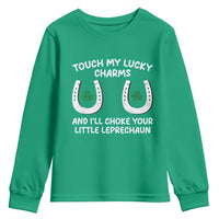 Funny St. Patrick's Day Youth Sweatshirt Touch My Lucky Charm