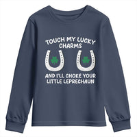 Funny St. Patrick's Day Youth Sweatshirt Touch My Lucky Charm